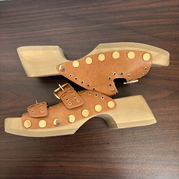 Kelsi Dagger Brooklyn Jolt Tan Clog Sandals Women's Size 7 - Picture 7 of 9